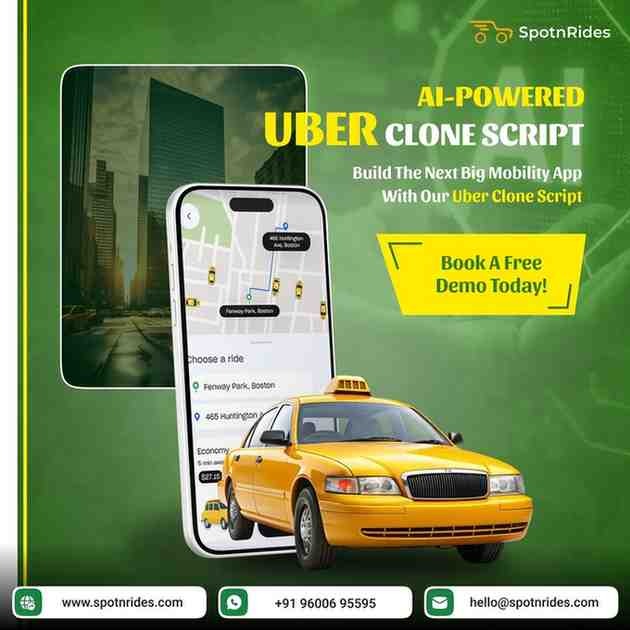A picture of Launch a smart ride app with SpotnRides AI Uber clone