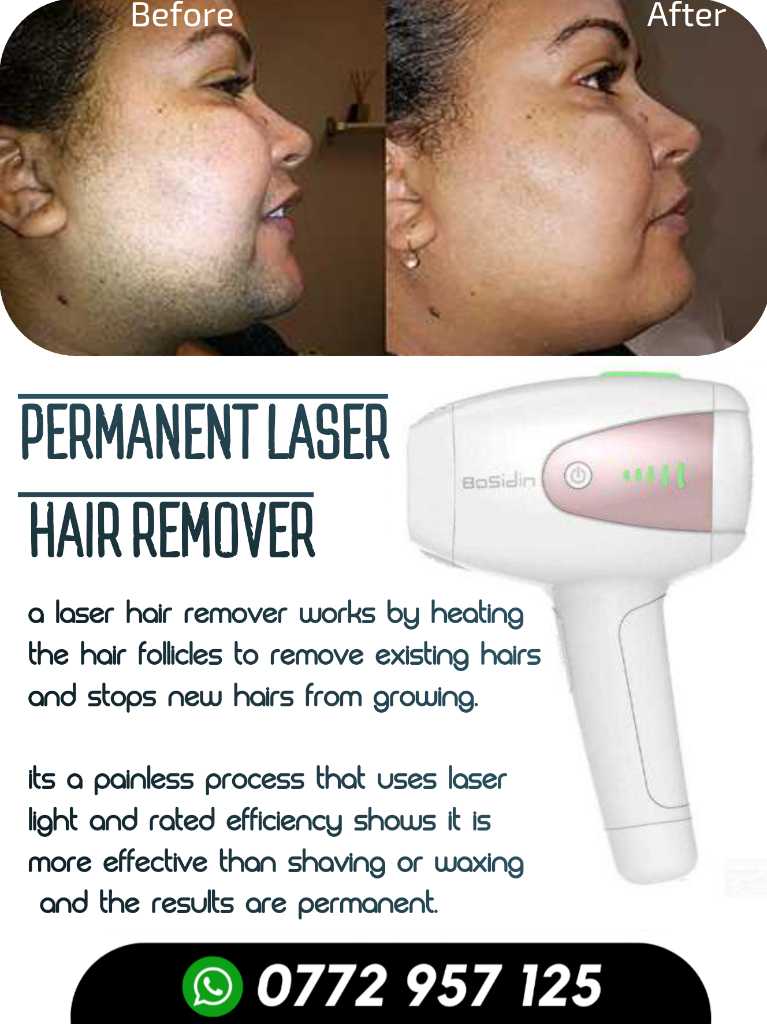 Permanent Laser Hair Remover - Get rid of unwanted hair permanently (safe, painless and 100% effective)