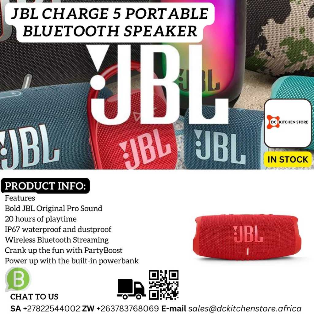 A picture of JBL Charge 5 Portable Waterproof Speaker with Powerbank