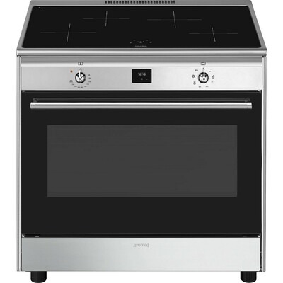 A picture of SMEG CG90CIXT Stainless steel 60 CM CONCERT ELECTRIC TOUCH INDUCTION COOKER