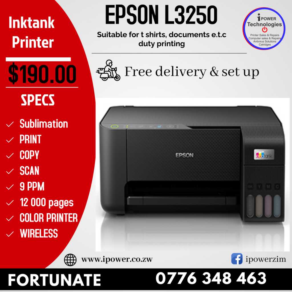 Epson l3250 sublimation printer