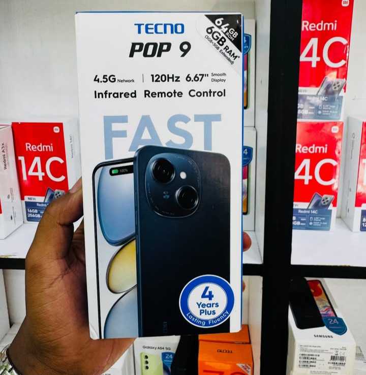 Tecno Pop 9 64GB Storage 4GB RAM 13MP Camera 5000mah Battery 