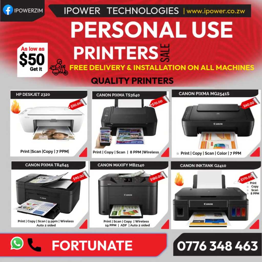 Personal use printers