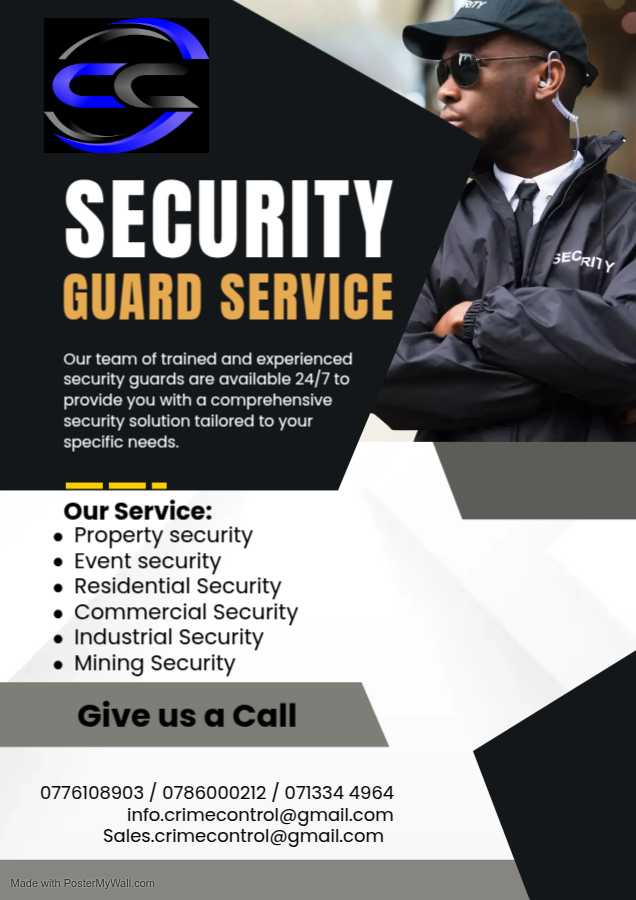 A picture of SECURITY SERVICES GUARDING