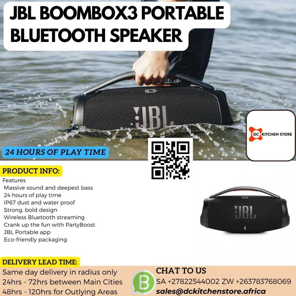JBL BOOMBOX3 PORTABLE BLUETOOTH SPEAKER
