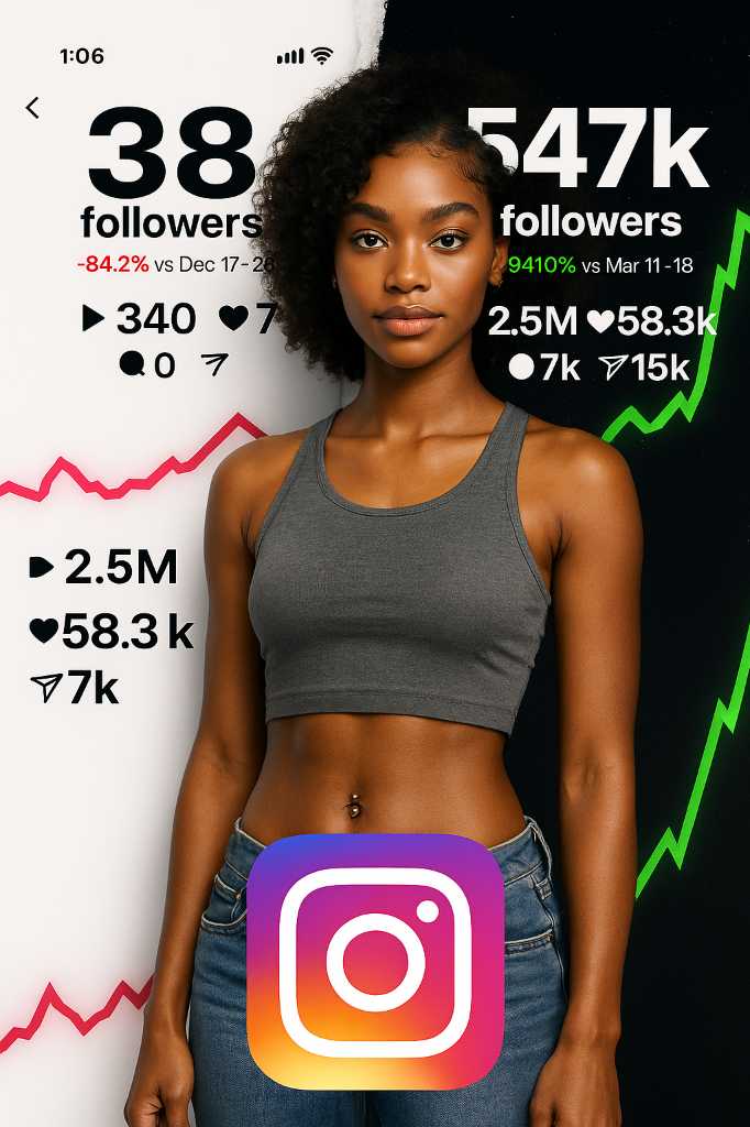 A picture of Get instagram followers views likes saves live streams shares etc