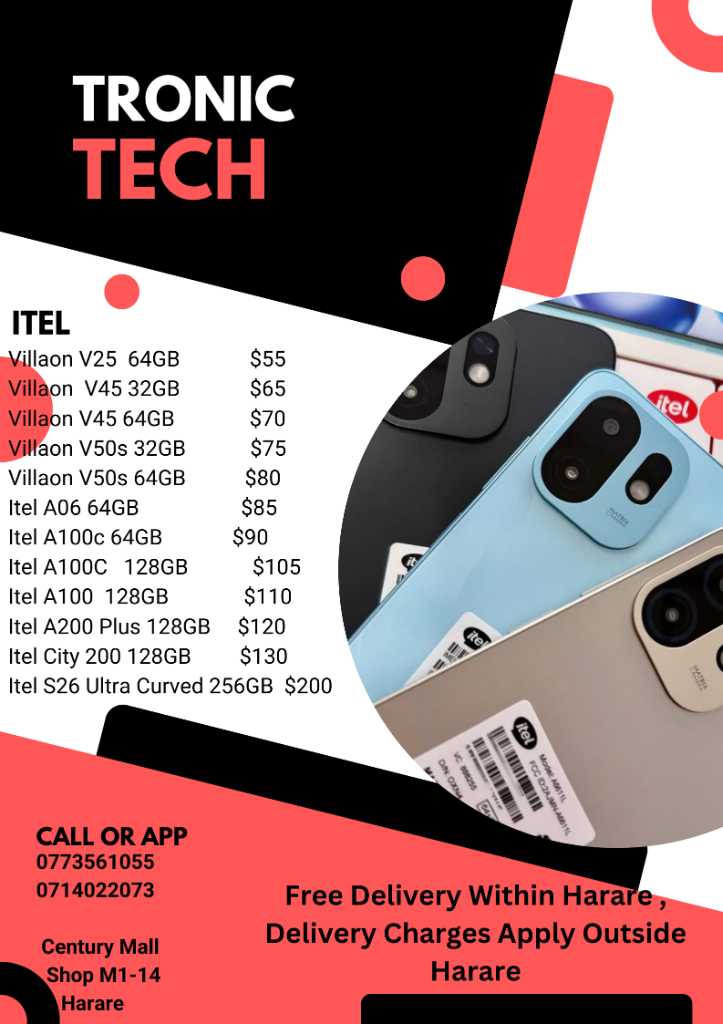 A picture of Itel and Villaon Phones In Stock