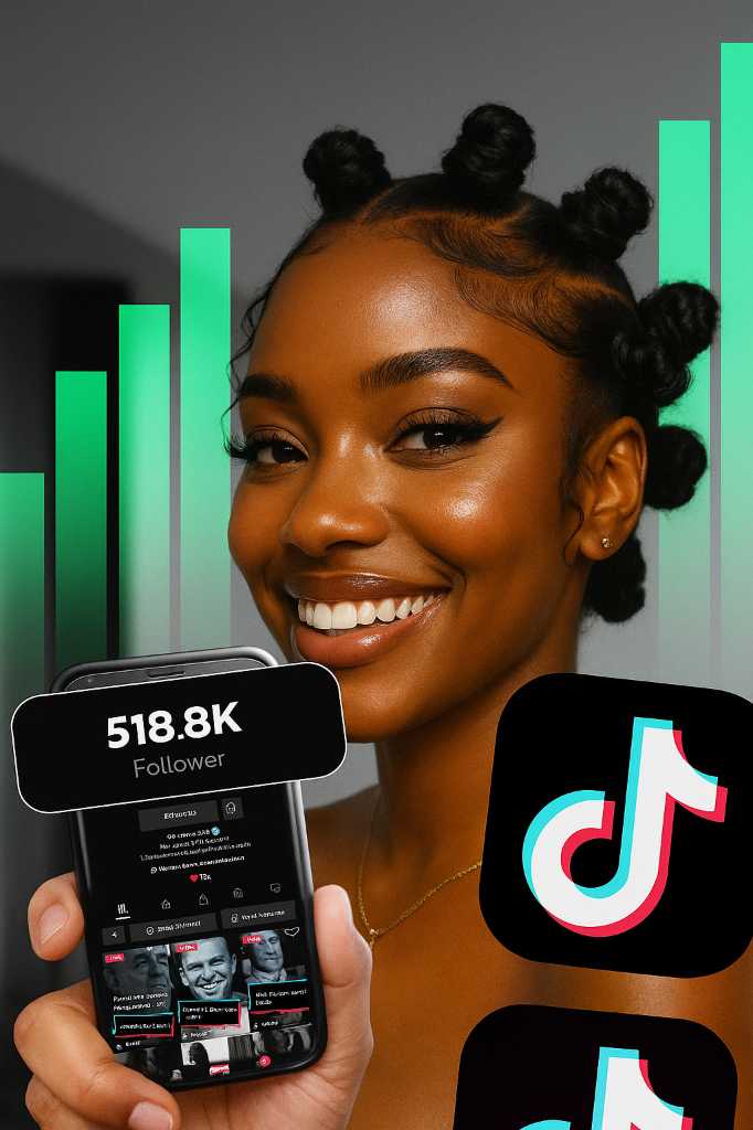 A picture of Buy TikTok followers views likes saves live streams shares etc