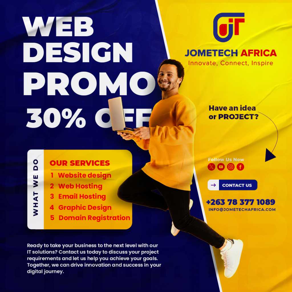 30% Off Web Design Promo: Elevate Your Online Presence with JOMETECH AFRICA