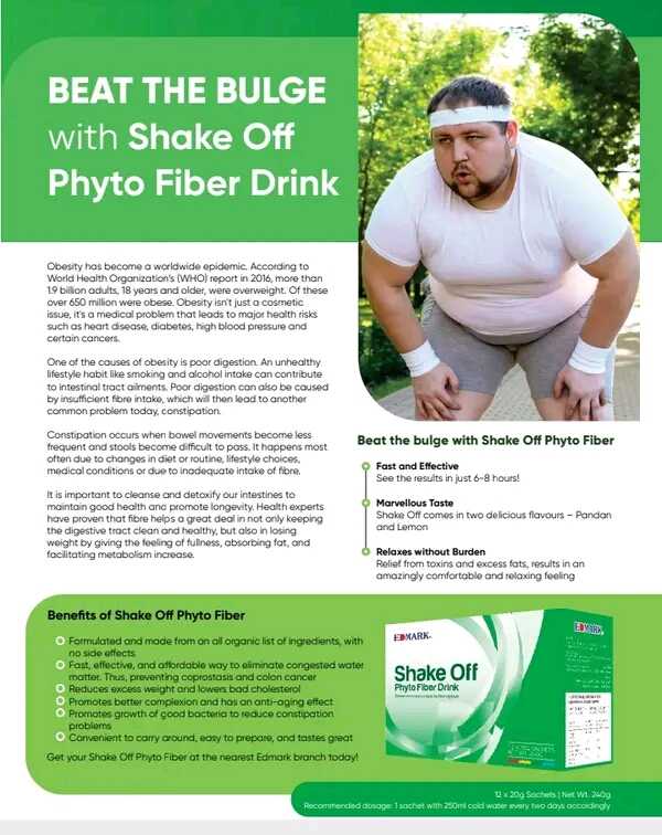 A picture of SHAKE OFF PHYTO FIBER HEALTH DRINK