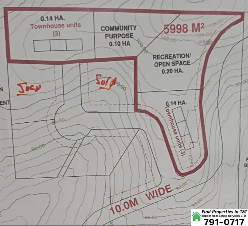 A picture of  Prime 100 000 sq. ft. Arouca Development Land Fully