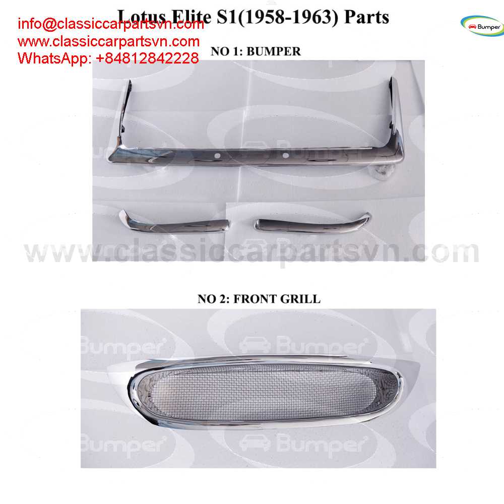 Lotus Elite S1 (1958-1963) bumper and grill