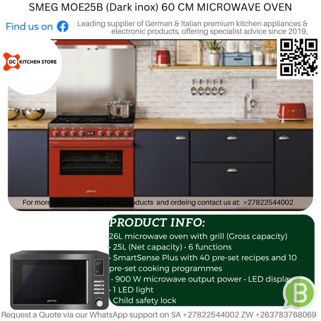 A picture of Microonde Smeg MOE25B UNIVERSALE Black