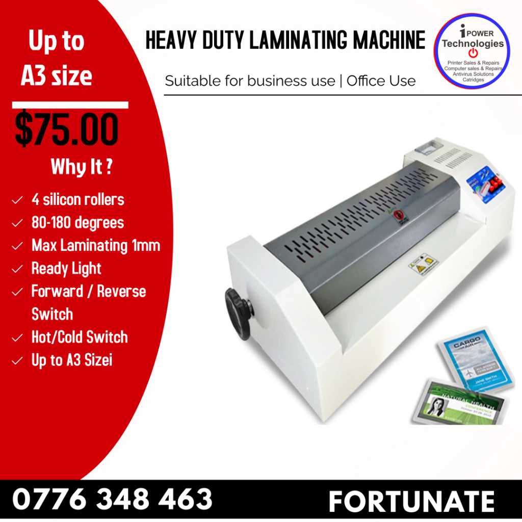 Heavy duty laminator A3 and A4