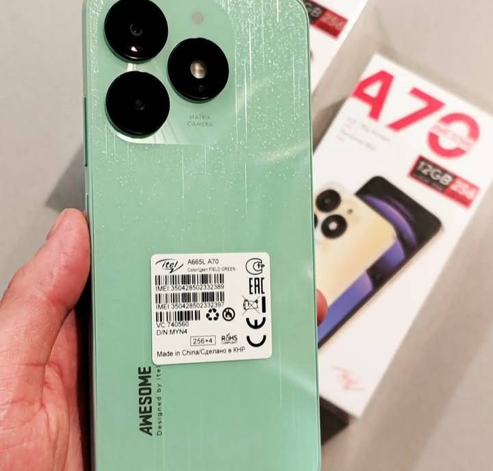 A picture of Itel A70 256GB 4GB RAM 13MP Camera 5000mah Battery 