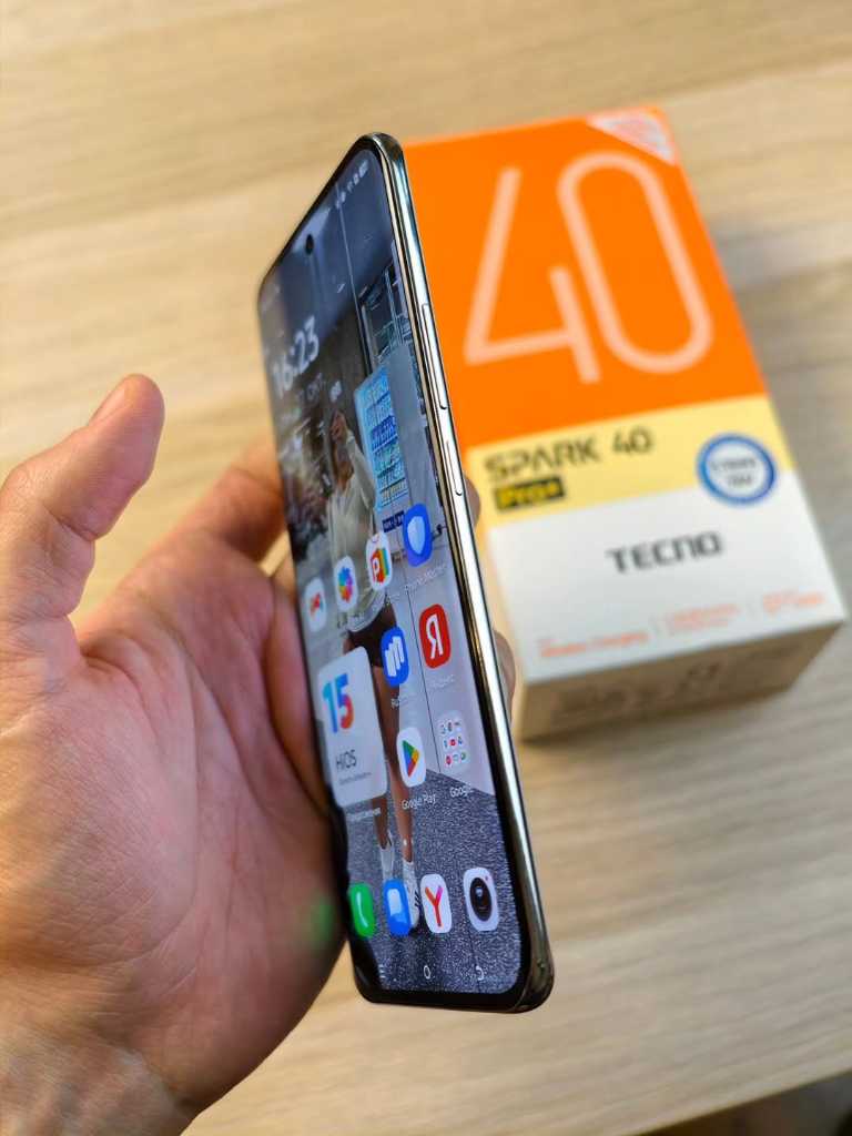 A picture of Tecno Spark 40 Pro Plus Curved Screen 256GB Storage 8GB