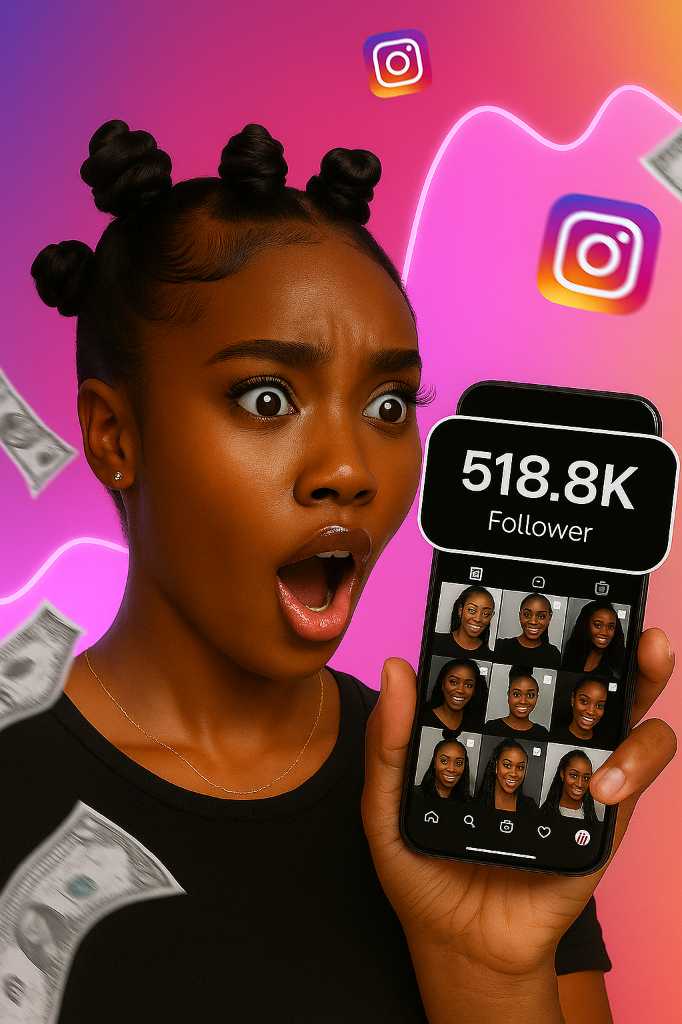 A picture of Get instagram followers views likes saves live streams shares etc