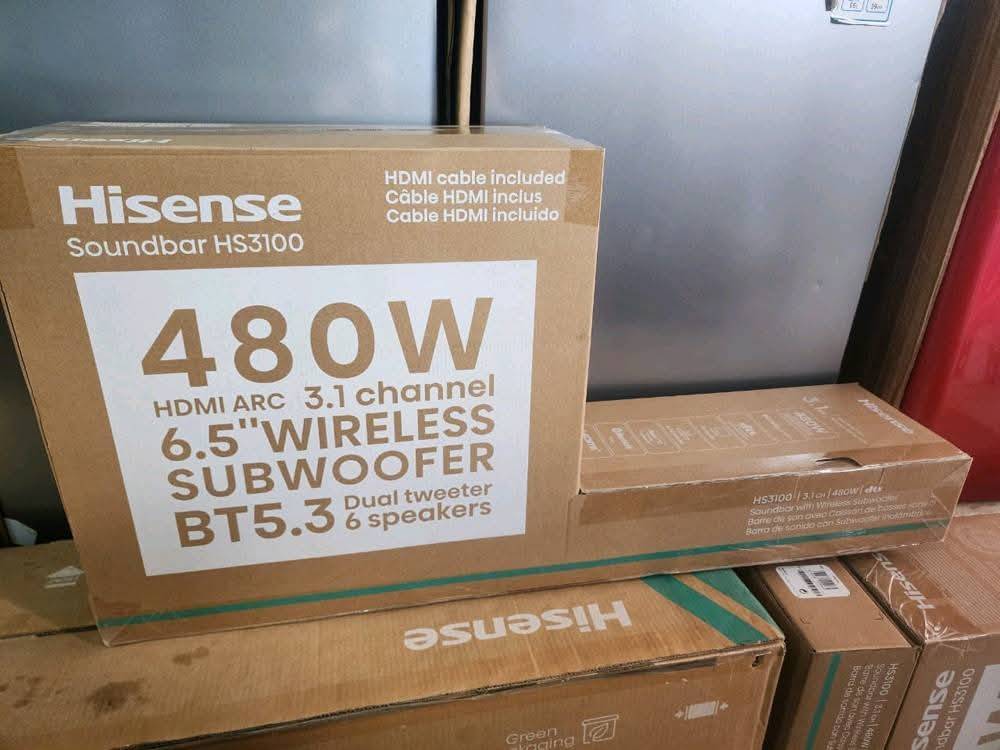 A picture of HISENSE 3 1 SOUNDBAR WITH WIRELESS SUBWOOFER 480W
