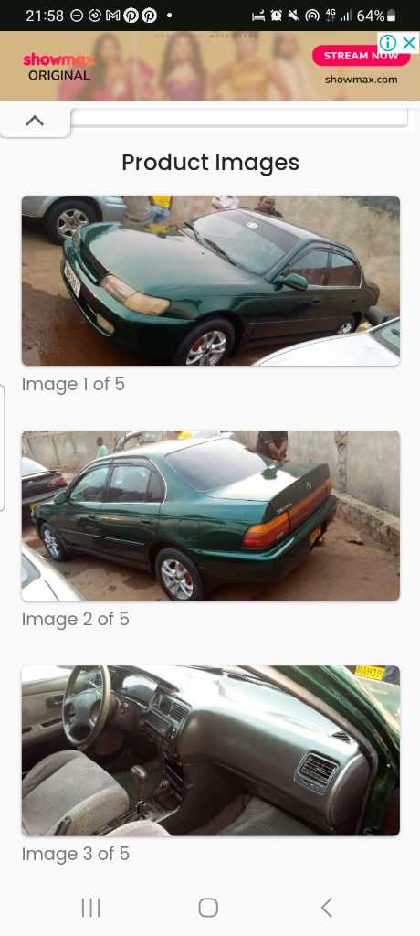 A picture of Toyota corolla gikumi nziza
