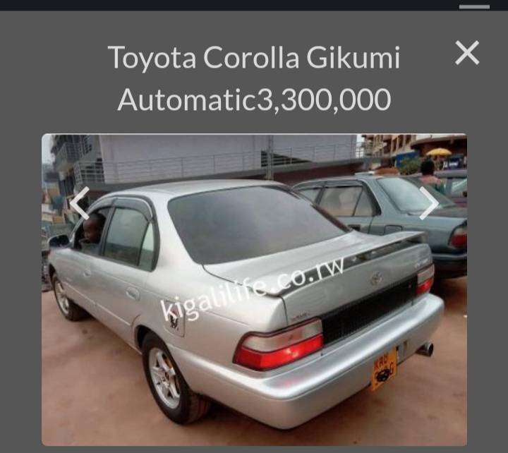 A picture of Toyota corolla gikumi nziza