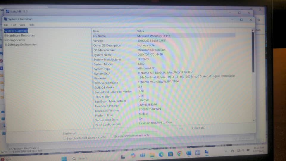 A picture of LENOVO IDEAPAD 13TH GEN i3 512ssd 8gb ram