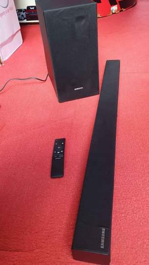 A picture of Samsung soundbar at 600k in Banda Kyambogo Call 0755625948 or