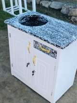 A picture of kitchen cabnet