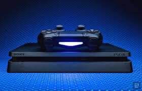 A picture of PS4 slim console