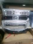 A picture of Piano drumsets keyboards speakers and microphones..