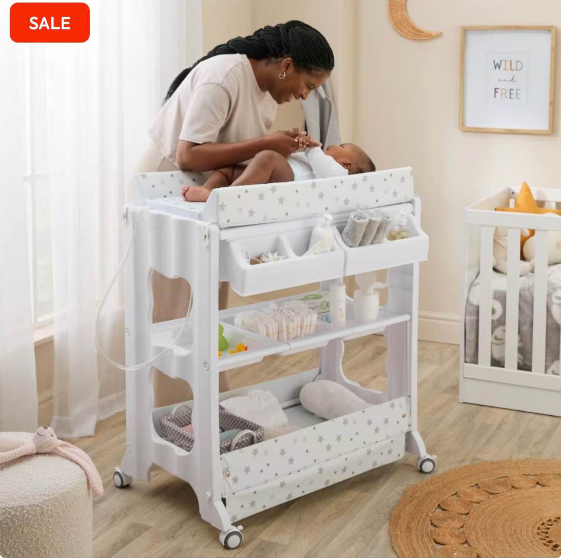 A picture of Baby bath and changing units are available