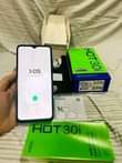 A picture of Infinix hot 30i gb 128 ram 8 mpyaa full boksi