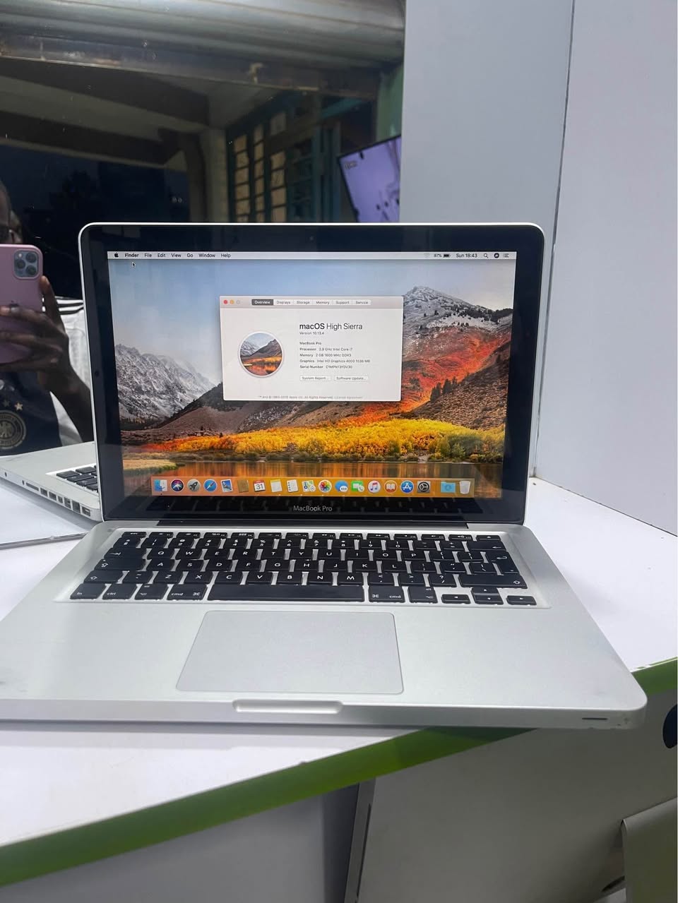 A picture of Macbook pro 2012