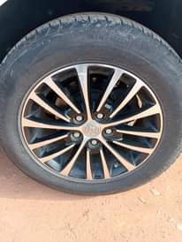 A picture of Tyre and rims