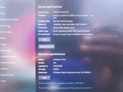 A picture of Dell intel R core TM 5 CPU 2 30GHz 2