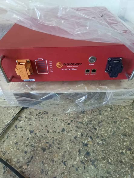 A picture of 5kw deep cycle go power lithium batteries