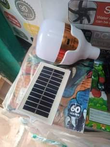 A picture of Rechargeable bulb with panel