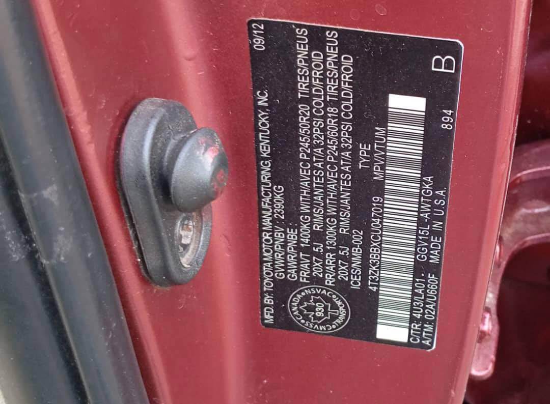 A picture of Rush me on this 2012 Venza with nothing to fix