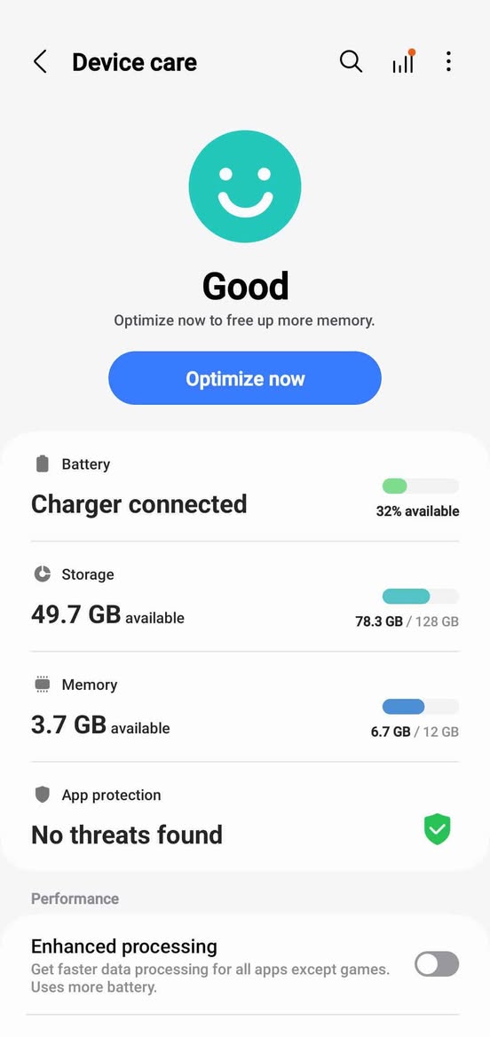 A picture of Samsung s20 plus 5g 12GB RAM