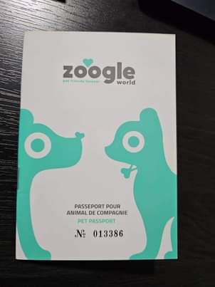 A picture of Pet travel documents and accessories