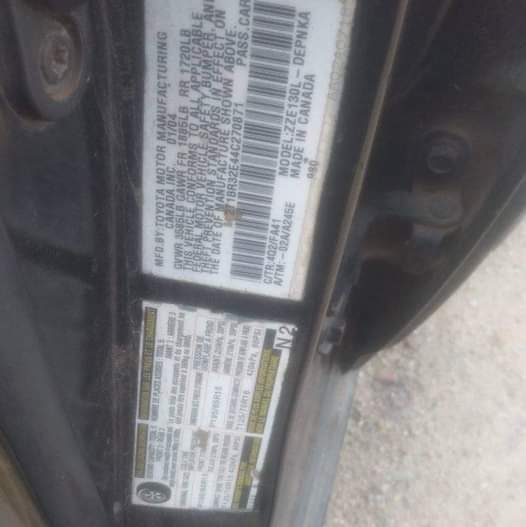 A picture of 2004 Toyota Collora 1 8