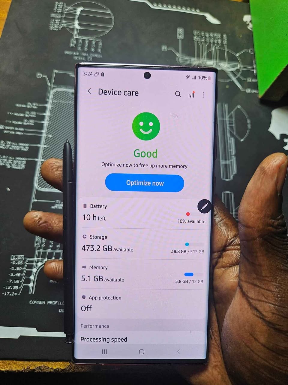 A picture of SAMSUNG S22 ULTRA 512GB AT 1 15M ONLY MILK CLEAN