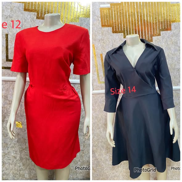 A picture of Thrifted cute office dresses at 35k each WhatsApp or call