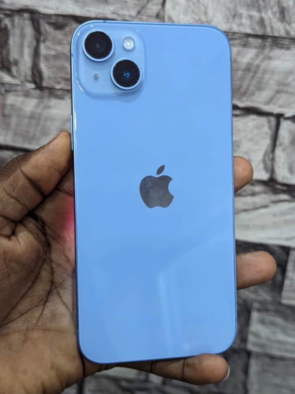 A picture of iPhone 14plus 128GB BATTERY 87 FACE ID 0755039461 call or
