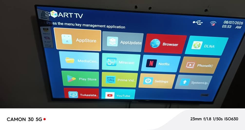 A picture of 40 inch smart android Bluetooth Frameless Tv 385k 0750468346