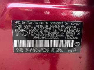 A picture of REGISTERED 2009 LEXUS ES350