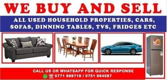 A picture of We buy and sell all used house hold items