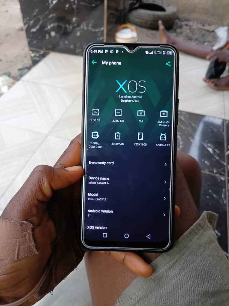 A picture of Infinix smart 6