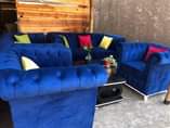 A picture of L shaped sofas