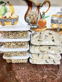 A picture of Fresh and dried mushrooms
