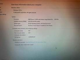 A picture of HP Pavilion 14 Ram 8gb Storage 128gb ssd processor AMd